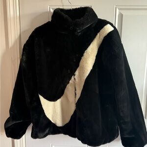 Nike Faux Fur Swoosh Jacket